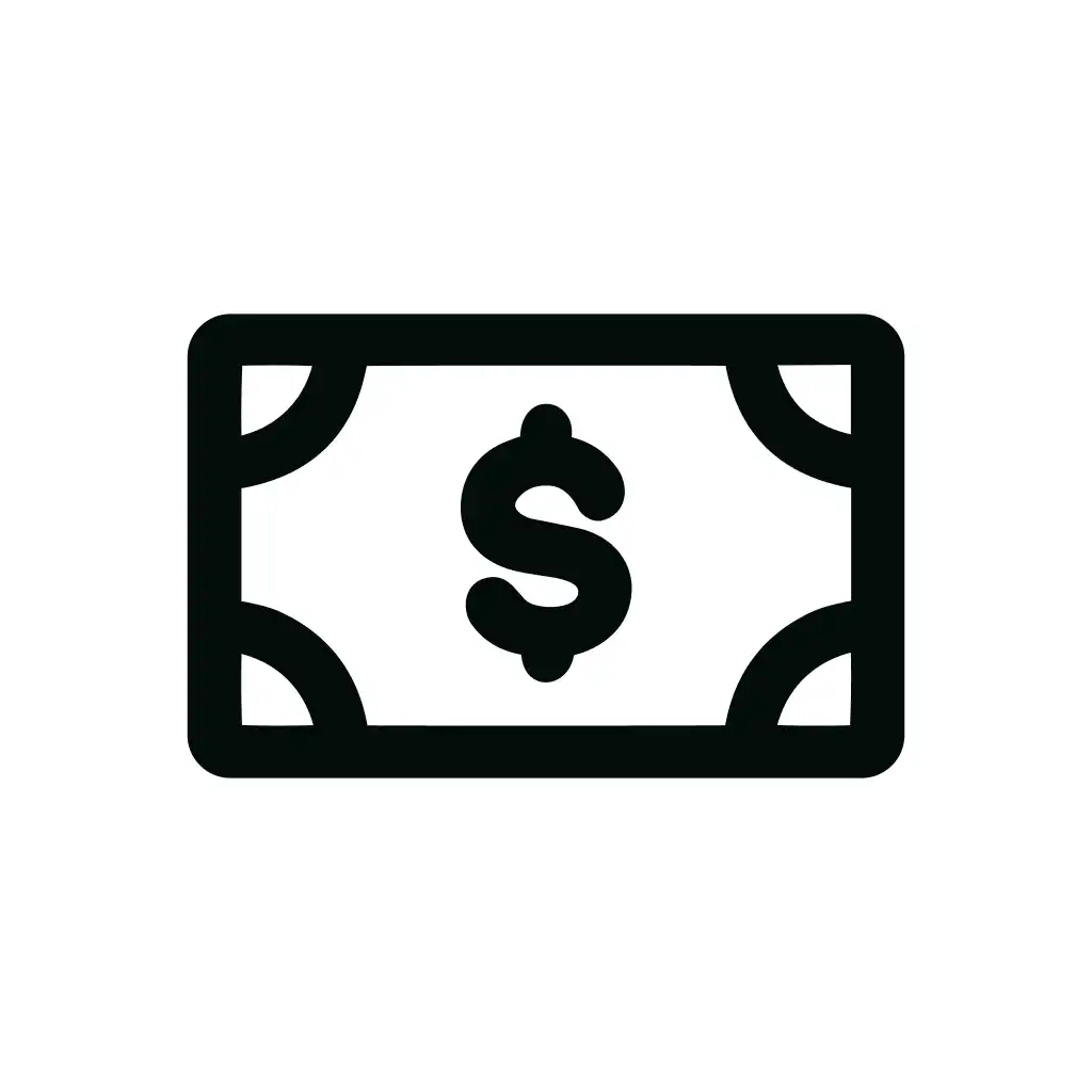Simple Outline Dollar Currency Money Sign Icon
