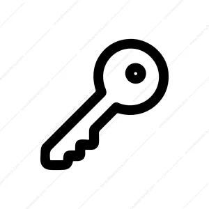 Outline Simple Classic Key Access Shape Icon