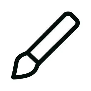 Line Minimalist Paintbrush Tool Creative Stroke Art Icon