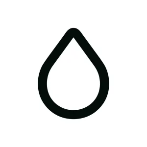Simple Outline Water Drop Symbol Shape Element
