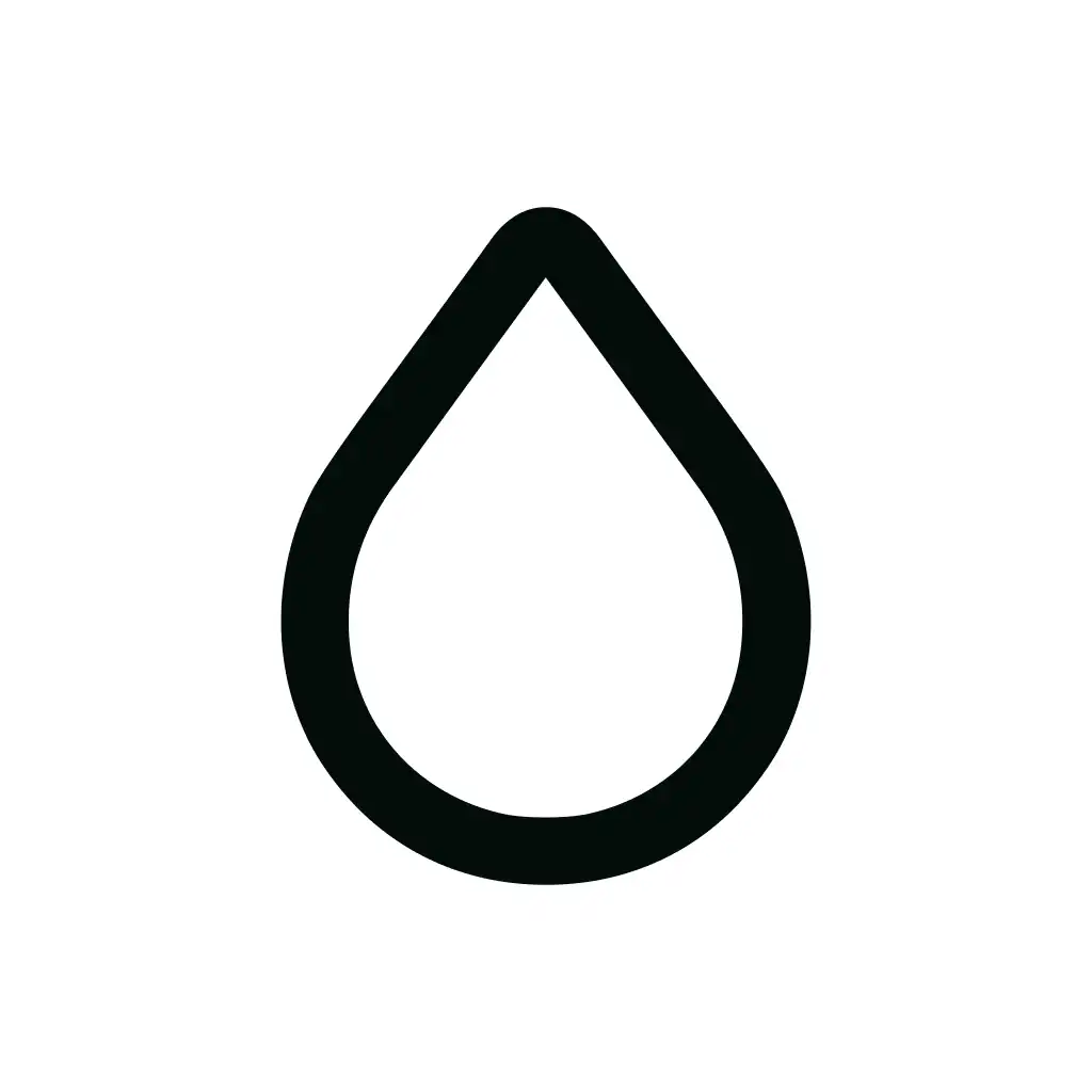 Simple Outline Water Drop Symbol Shape Element