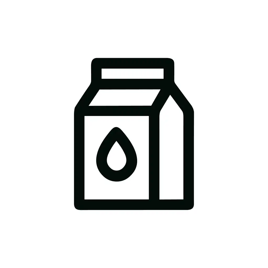 Minimalist Line Style Milk Carton Food Icon