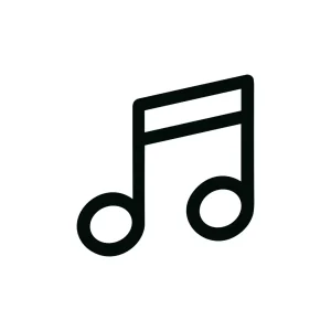 Simple Line Music Note Sign Symbol Shape Icon Graphic Design