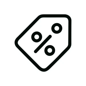 Simple Outline Discount Percent Tag Price Symbol