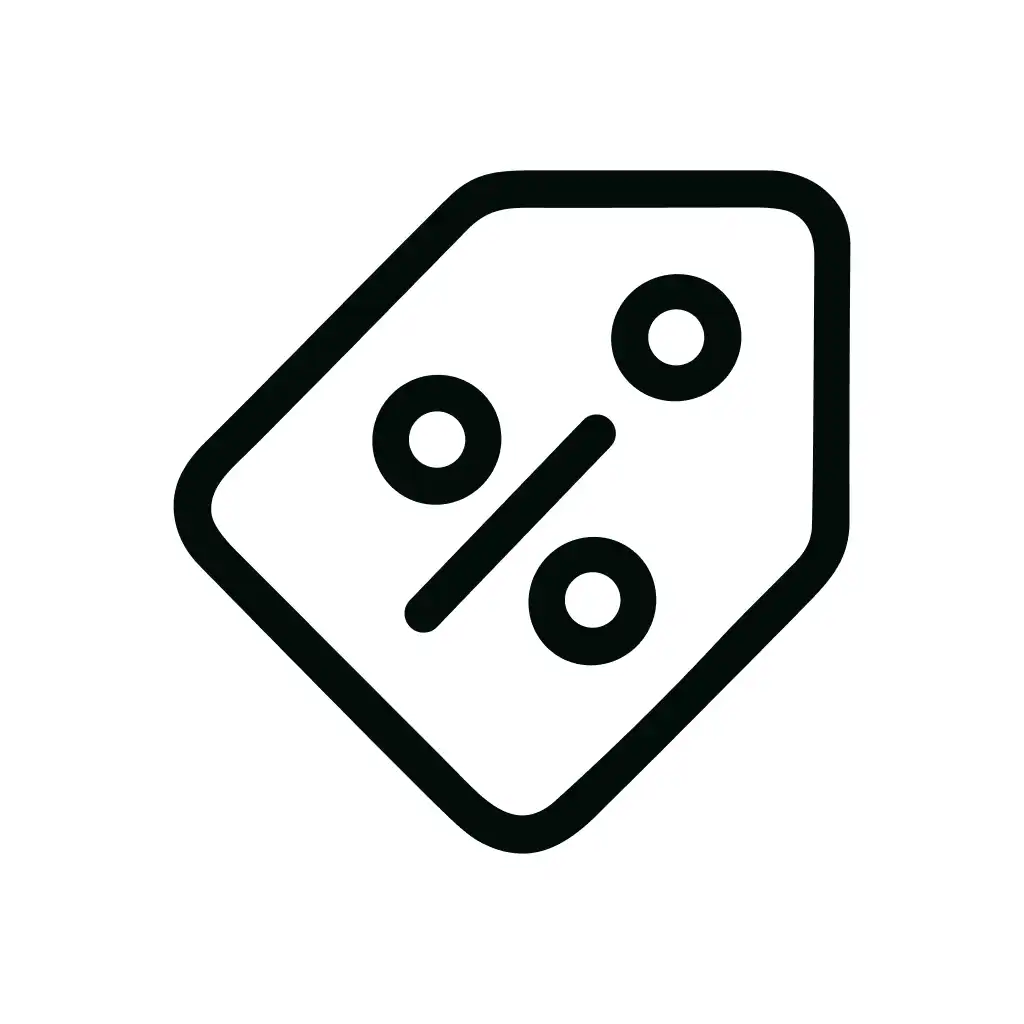 Simple Outline Discount Percent Tag Price Symbol