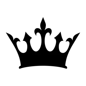 Simple Silhouette Elegant Crown Jewel Royalty Symbol