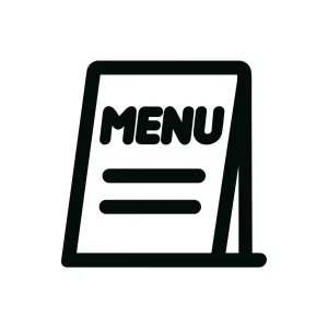 Simple Outline Stand Menu Chalkboard Restaurant Blackboard Icon Element