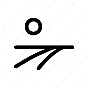 Minimalist Outline Sun Rising Horizon Nature Icon
