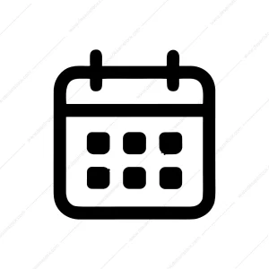 Minimalist Line Art Calendar Reminder Date Symbol Icon