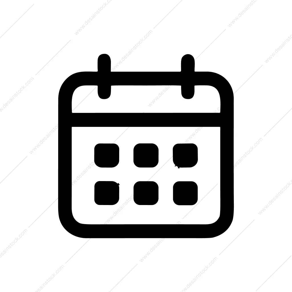 Minimalist Line Art Calendar Reminder Date Symbol Icon
