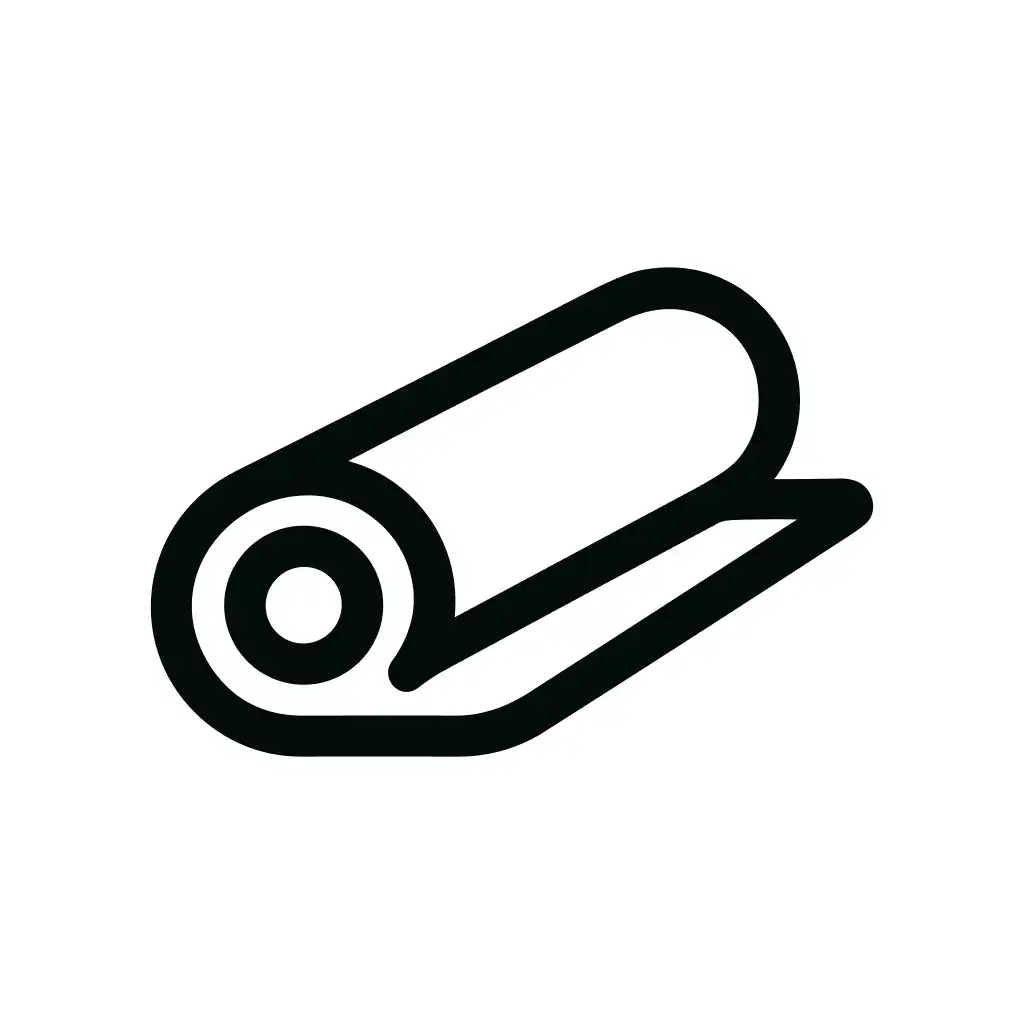Outline Simple Rolled Fabric Textile Material Minimalist Icon Design