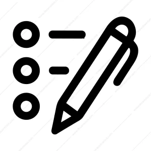 Outline Simple Pen List Writing Task Icon