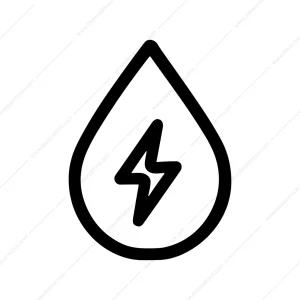 Outline Symbolic Water Energy Drop Shape Icon