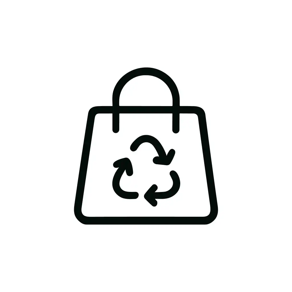 Outline Simple Recycle Bag Shopping Icon Element