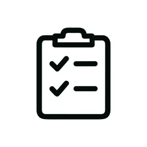 Minimalist Outline Clipboard Checklist Task Document Icon
