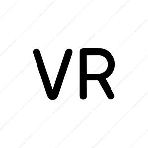 Simple Bold VR Letter Initials Logo Design