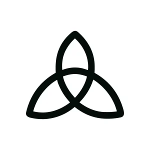 Simple Outline Triquetra Knot Celtic Trinity Symbol Mystical Icon Graphic
