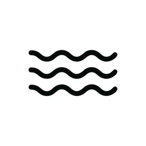 Simple Line Art Wave Symbol Graphic Element Illustration Icon