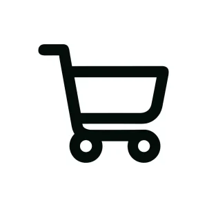Minimalist Outline Shopping Cart Icon Symbol Commerce
