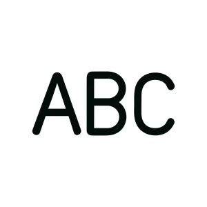 Simple Bold Alphabet Letters ABC Initialism Education Concept