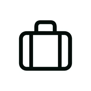 Simple Outline Stroke Style Suitcase Icon Symbol Sign Shape Element