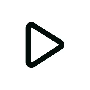 Rounded Line Play Button Simple Sign Interface Element Icon