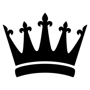 Simple Silhouette Royal Crown Majestic Symbol Graphic