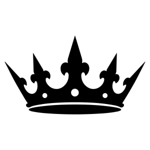 Minimalist Silhouette Royal Crown Symbol Graphic Illustration