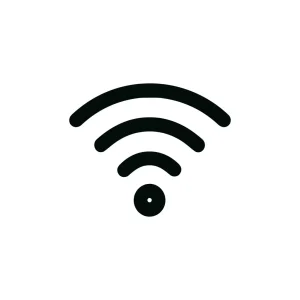 Simple Lineart Wireless Signal Icon Illustration Design for Presentation Material