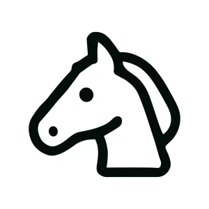 Minimalist Line Art Horse Head Outline Simple Animal Icon