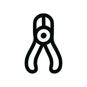 Simple Line Art Pliers Icon Tool Equipment Black And White