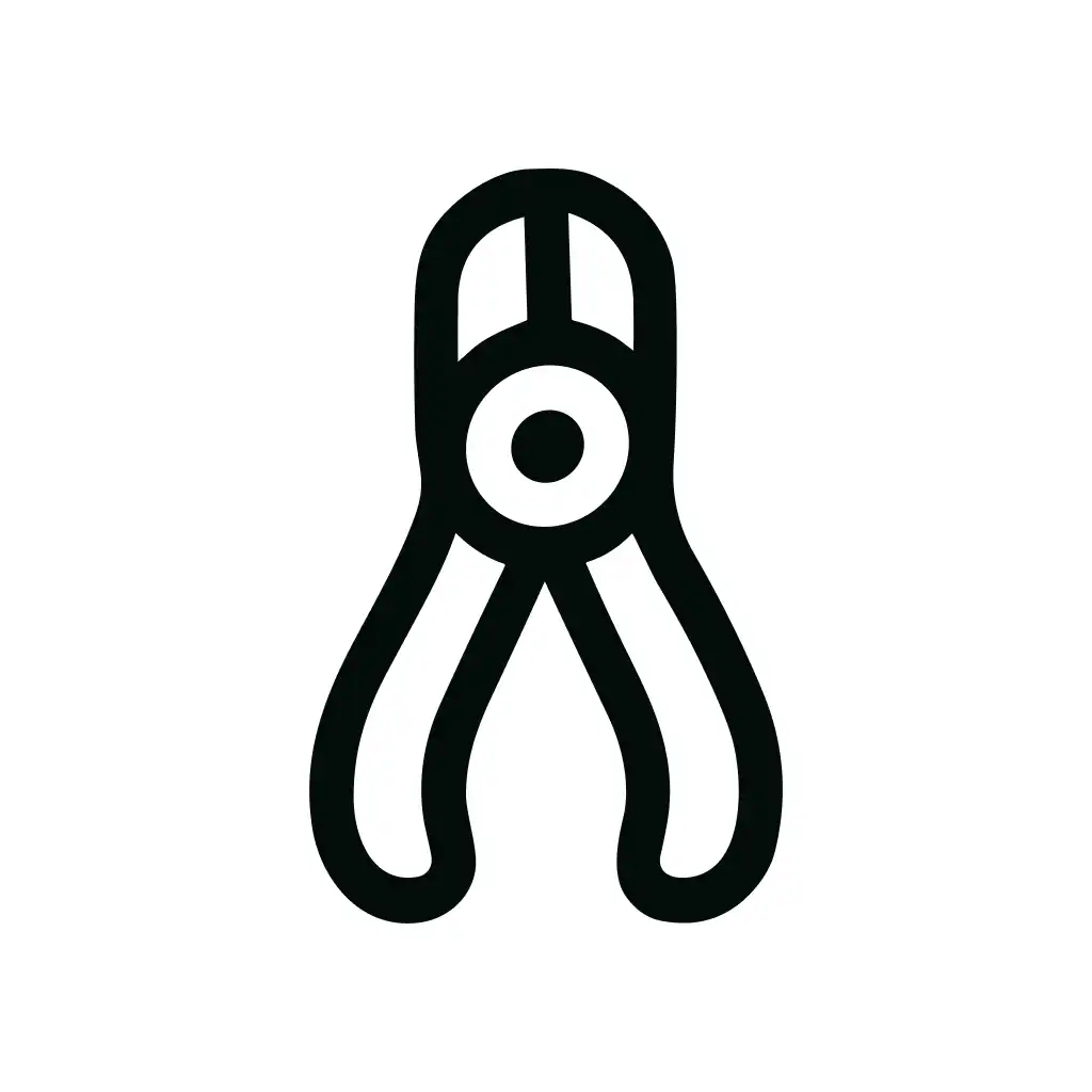 Simple Line Art Pliers Icon Tool Equipment Black And White