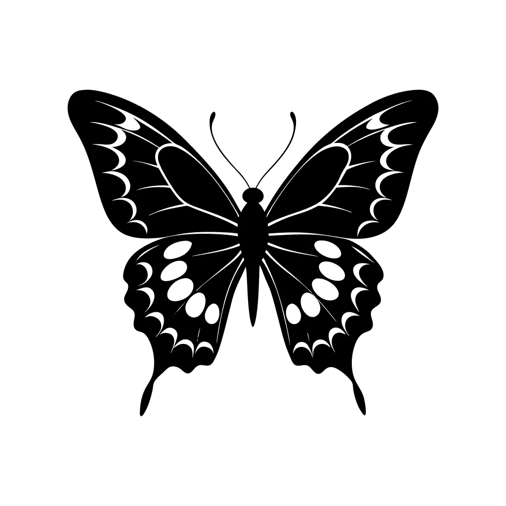 Elegant Silhouette Butterfly Insect Wing Animal Flying Creature Illustration