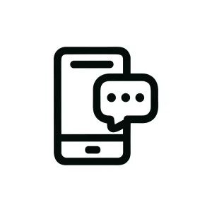 Minimalist Outline Mobile Chat Notification Message Icon