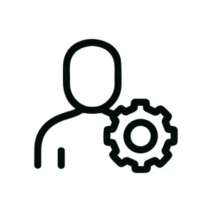 Simple Lineart User Gear Setting Configuration Icon