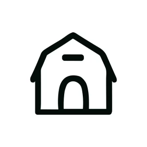 Simple Outline Handdrawn Barn Farm Building Construction Symbol Icon