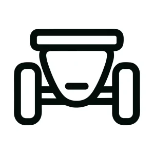 Simple Outline Racing Car Silhouette Minimalist Transportation Line Art Icon