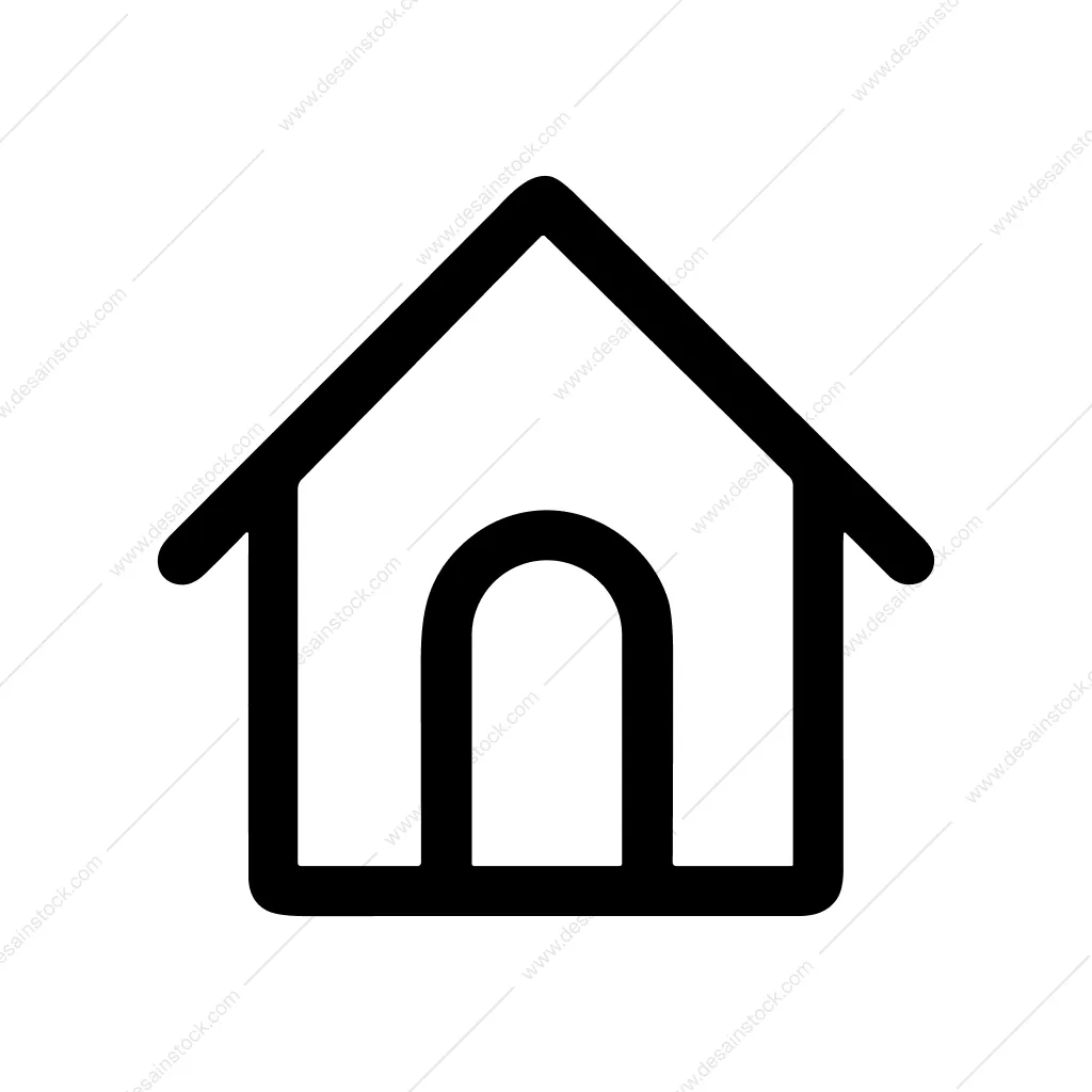Simple Outline Home Symbol Architecture Icon Design