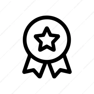 Line Simple Star Medal Award Achievement Icon