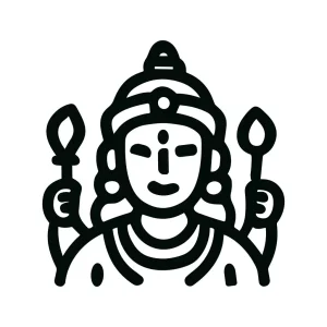 Outline Line Art Deity Illustration Hinduism Icon