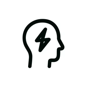 Outline Handdrawn Head Thinking Idea Energy Concept Icon