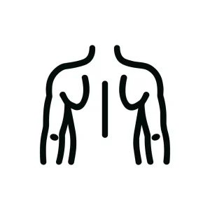 Minimalist Outline Human Torso Anatomy Upper Body Healthcare Illustration