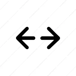 Minimalist Bold Left Right Arrow Direction Navigation Icon