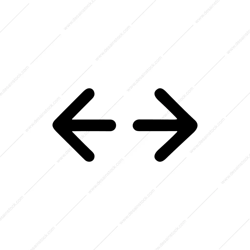 Minimalist Bold Left Right Arrow Direction Navigation Icon
