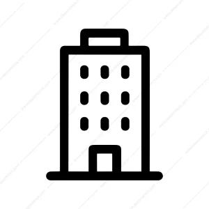Simple Outline Building Apartment Residence Minimal Icon