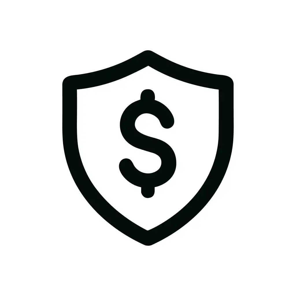 Outline Simple Shield Dollar Security Finance Icon