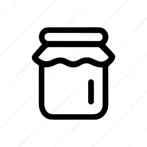 Outline Simple Jam Jar Isolated Minimalist Icon