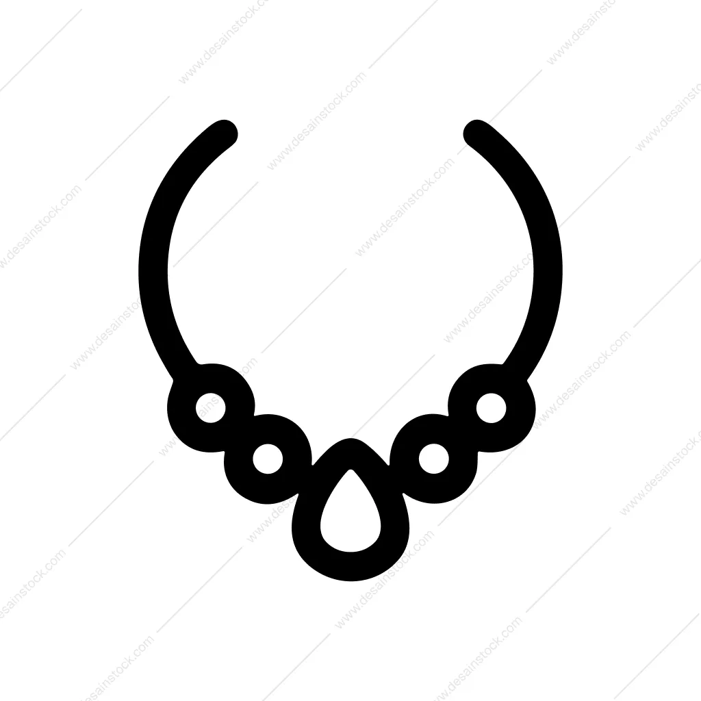 Minimalist Line Drawing Necklace with Gemstone Fashion Jewelry