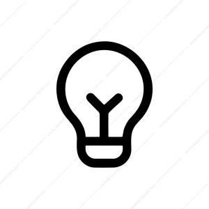 Simple Outline Lightbulb Idea Innovation Symbol Icon