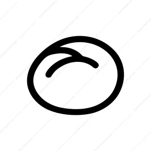Simple Handdrawn Round Bread Loaf Food Icon